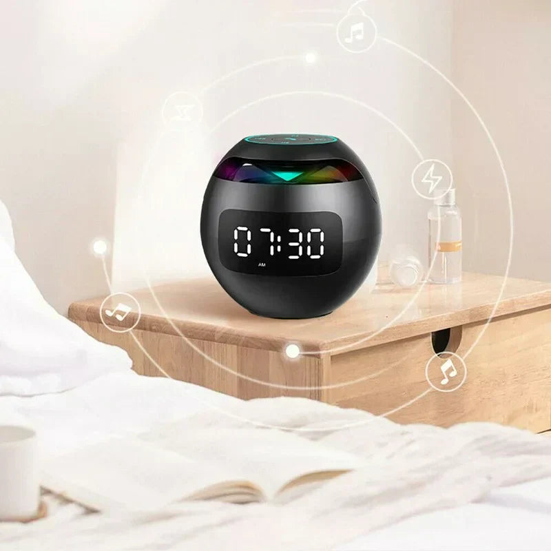 Bluetooth Alarm Clock with LED Display & Speaker