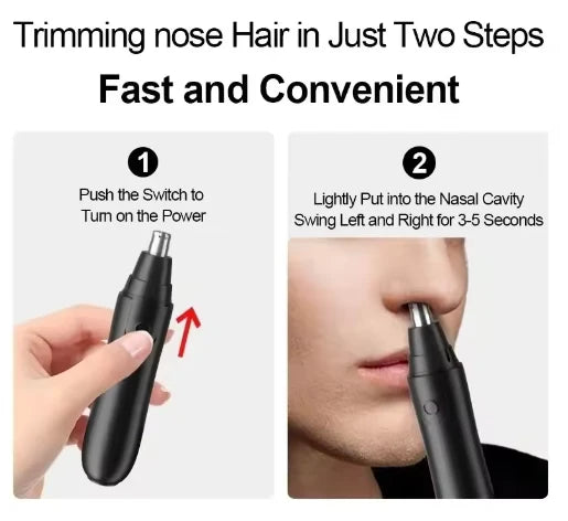 Electric waterproof LED nose hair trimmer