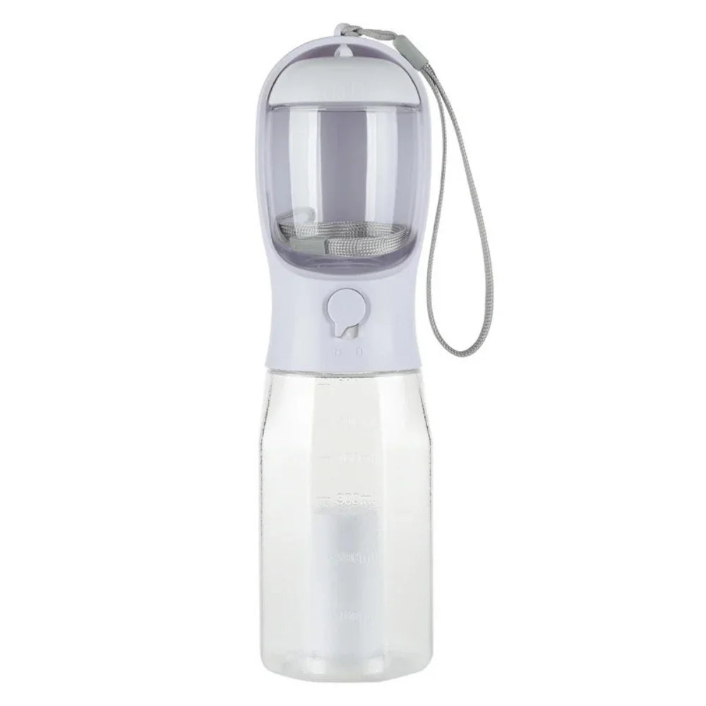 TrailBuddy™ – 3-in-1 Dog Drinking Bottle with Food Container
