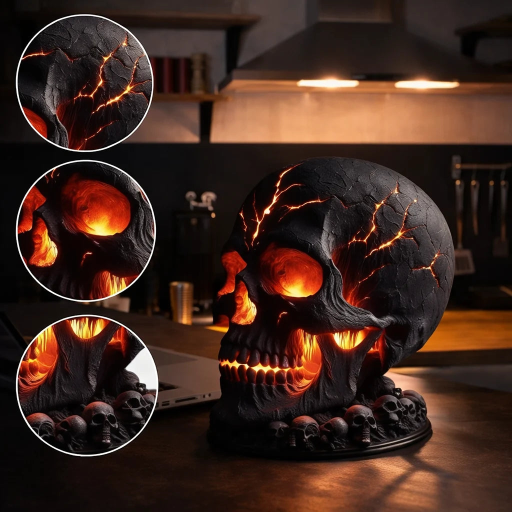 PyroSkull™ — Ignite a hypnotic flame display that immerses your rooms in magical power