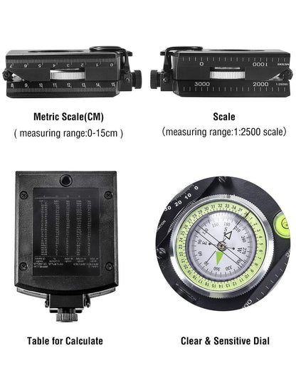 Military Directional Compass with Clinometer