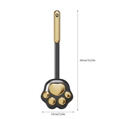 Toilet Brush with Paw Print & Silicone Bristles