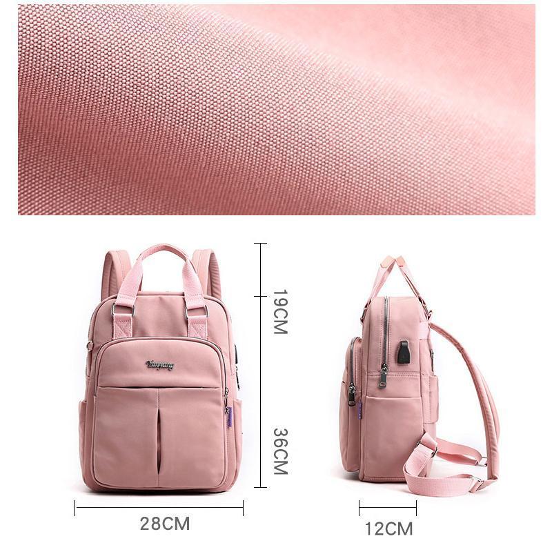 Oxford Rucksack with USB Charging Port, Water-Resistant