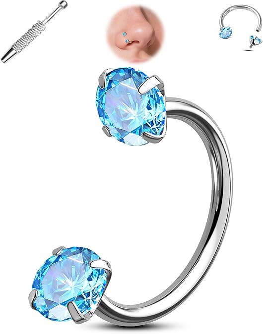 Horseshoe ring nose with internal thread