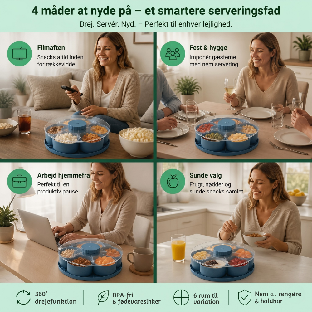 ServeSpin Turntable with Compartments