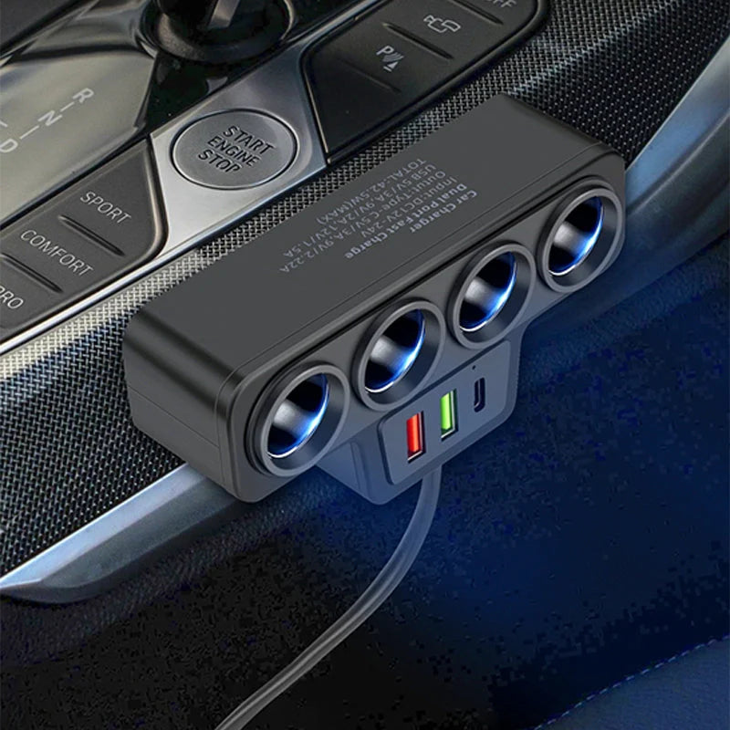 VoltMaxx 7-in-1 Car Charging Adapter with 7 Ports
