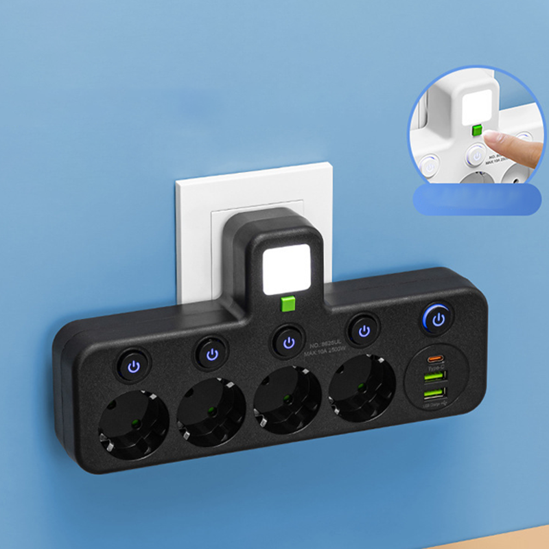 PowerNest Extension Lead with USB Ports & Switches