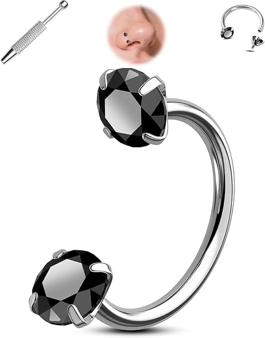 Horseshoe ring nose with internal thread