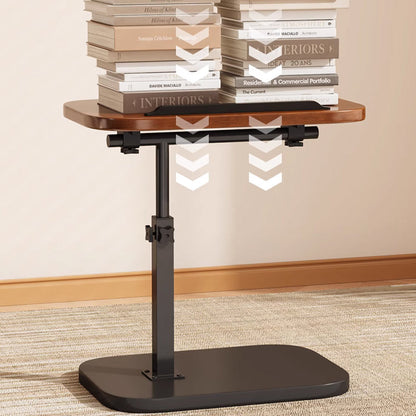 Laptop table with wheels & 360° swivel function, height adjustable