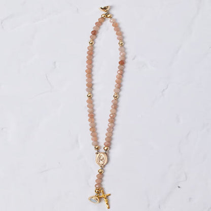 Handcrafted Pearl Prayer Bracelet with Magnetic Clasp