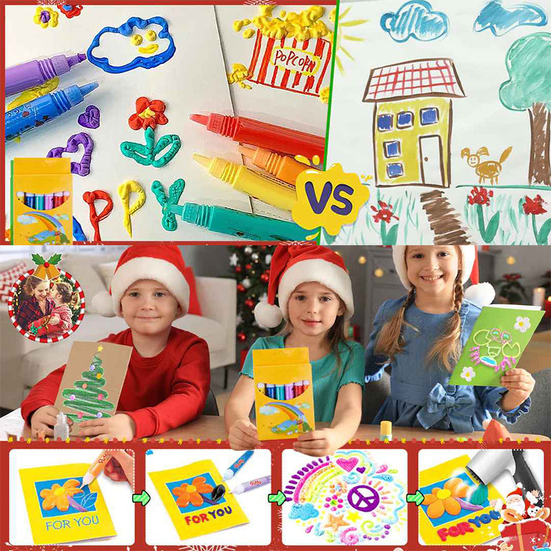 1+1 FREE | BubbleArt 3D – Creative Pen Set for Three-Dimensional Popcorn Effects