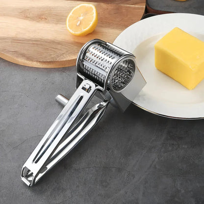 Rotary Grater for Cheese Made of Stainless Steel