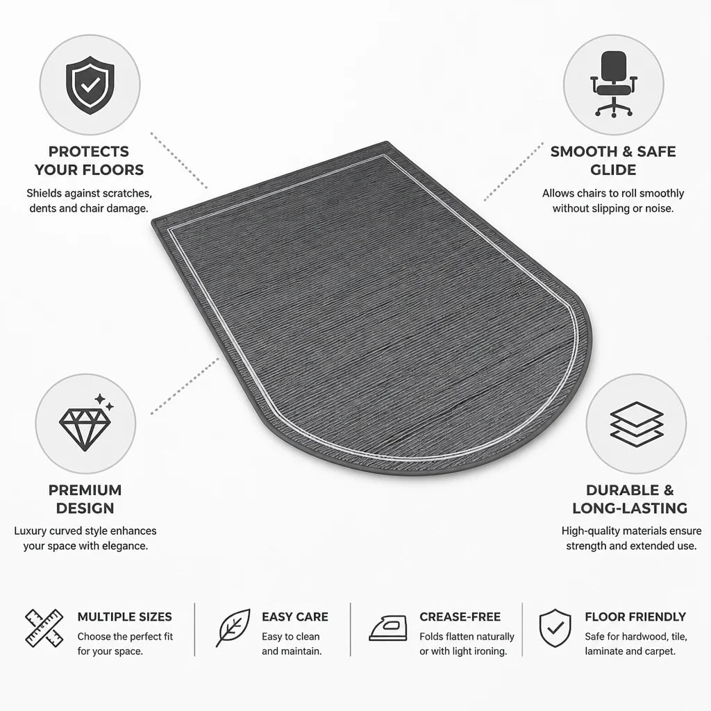 Luxurious Curved Chair Mat (Various Sizes)