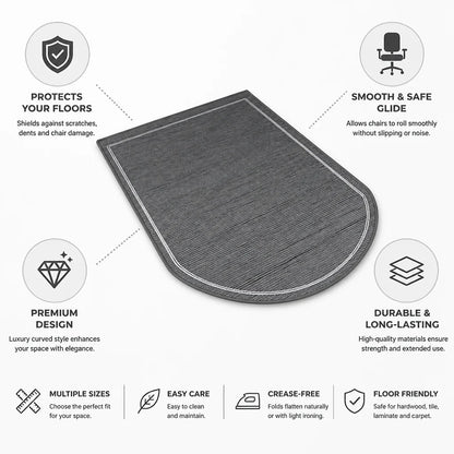 Luxurious Curved Chair Mat (Various Sizes)