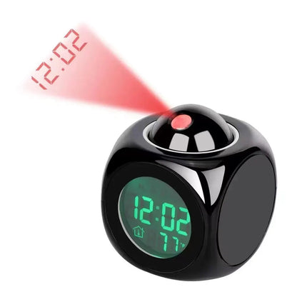 Projection Alarm Clock with LED Time & Temperature