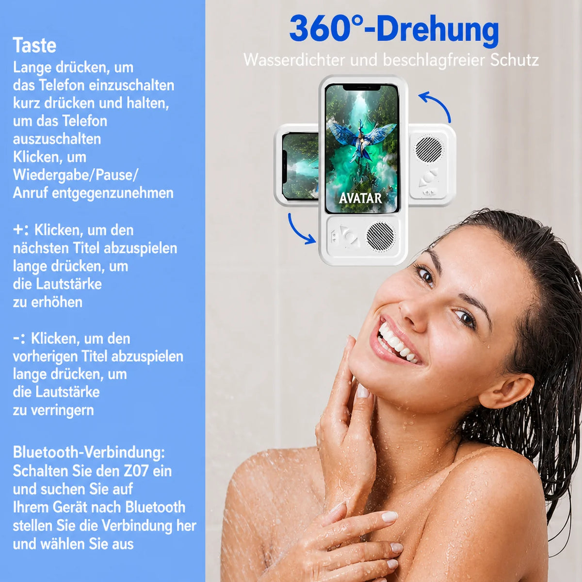 AuraStream™ — Transform Your Shower into Your Personal Concert Stage Full of Freedom and Crystal-Clear Musical Enjoyment