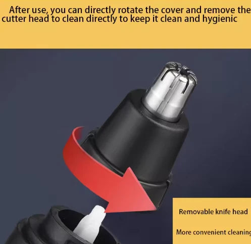 Electric waterproof LED nose hair trimmer