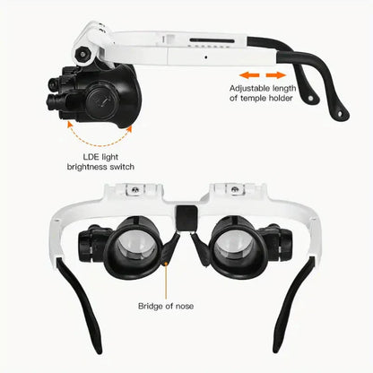 Headband Magnifier with LED