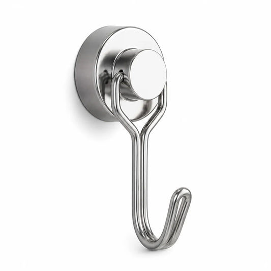 Neodymium 180° Rotatable Magnetic Hooks (Set of 2)
