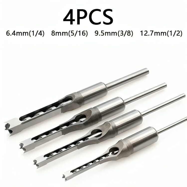 Square Hole Wood Drill Bit Set