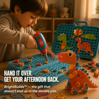 Dinosaur Building Set with Real Toy Drill