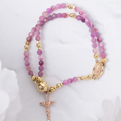 Handcrafted Pearl Prayer Bracelet with Magnetic Clasp