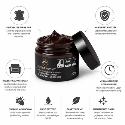 Color-refreshing and scratch-concealing leather repair balm (20 ml)