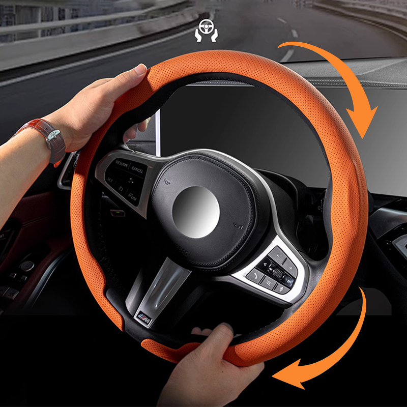 Universal Steering Wheel Cover with Anti-Slip Grip