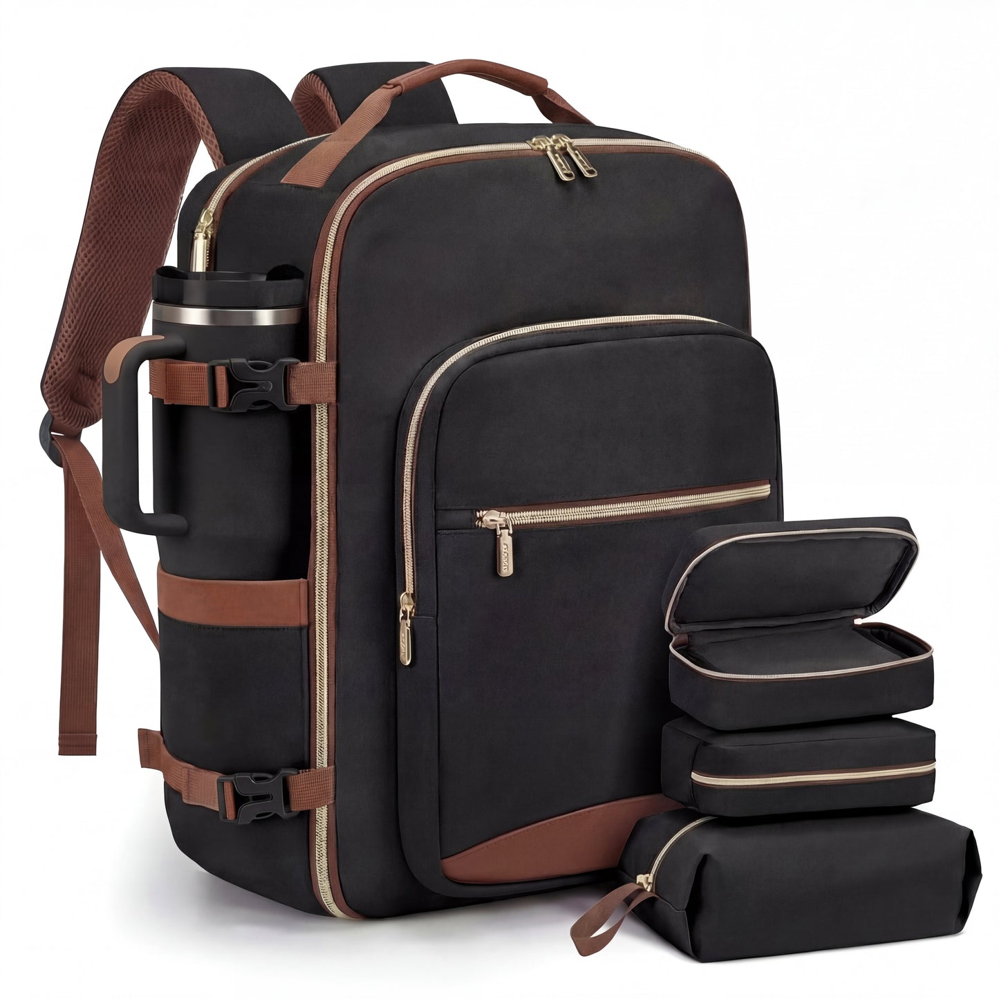 CompassGear 40L Cabin Backpack with Suitcase Opening