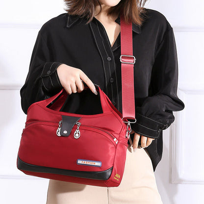 Nylon Crossbody Bag with Anti-Theft Protection