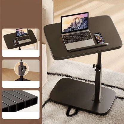 Laptop table with wheels & 360° swivel function, height adjustable