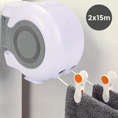 MegaDry™ Retractable Clothesline 2×15 m