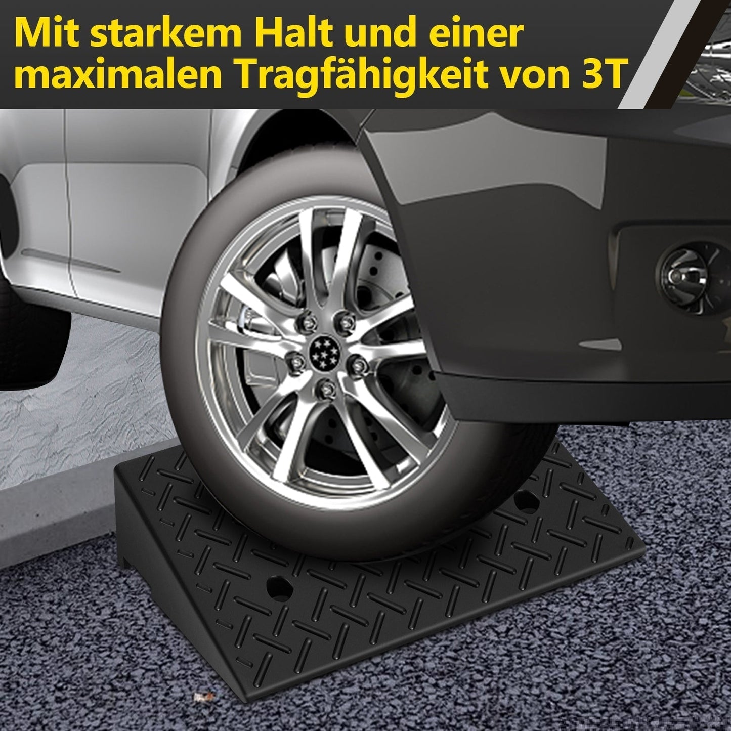 Rubber Kerb Ramps Set of 2 — 3 Tonne Capacity