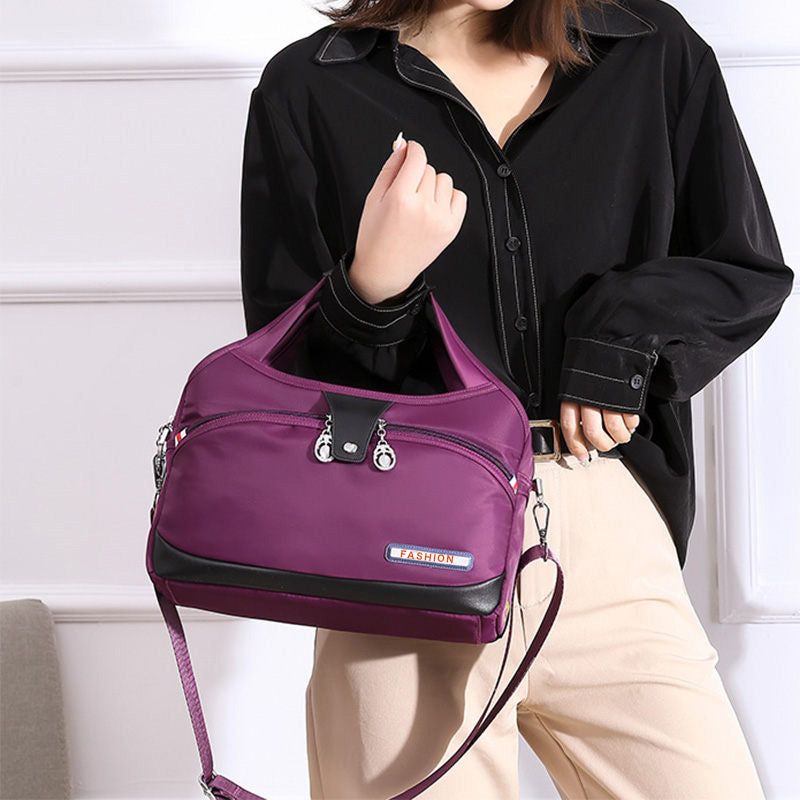 Nylon Crossbody Bag with Anti-Theft Protection