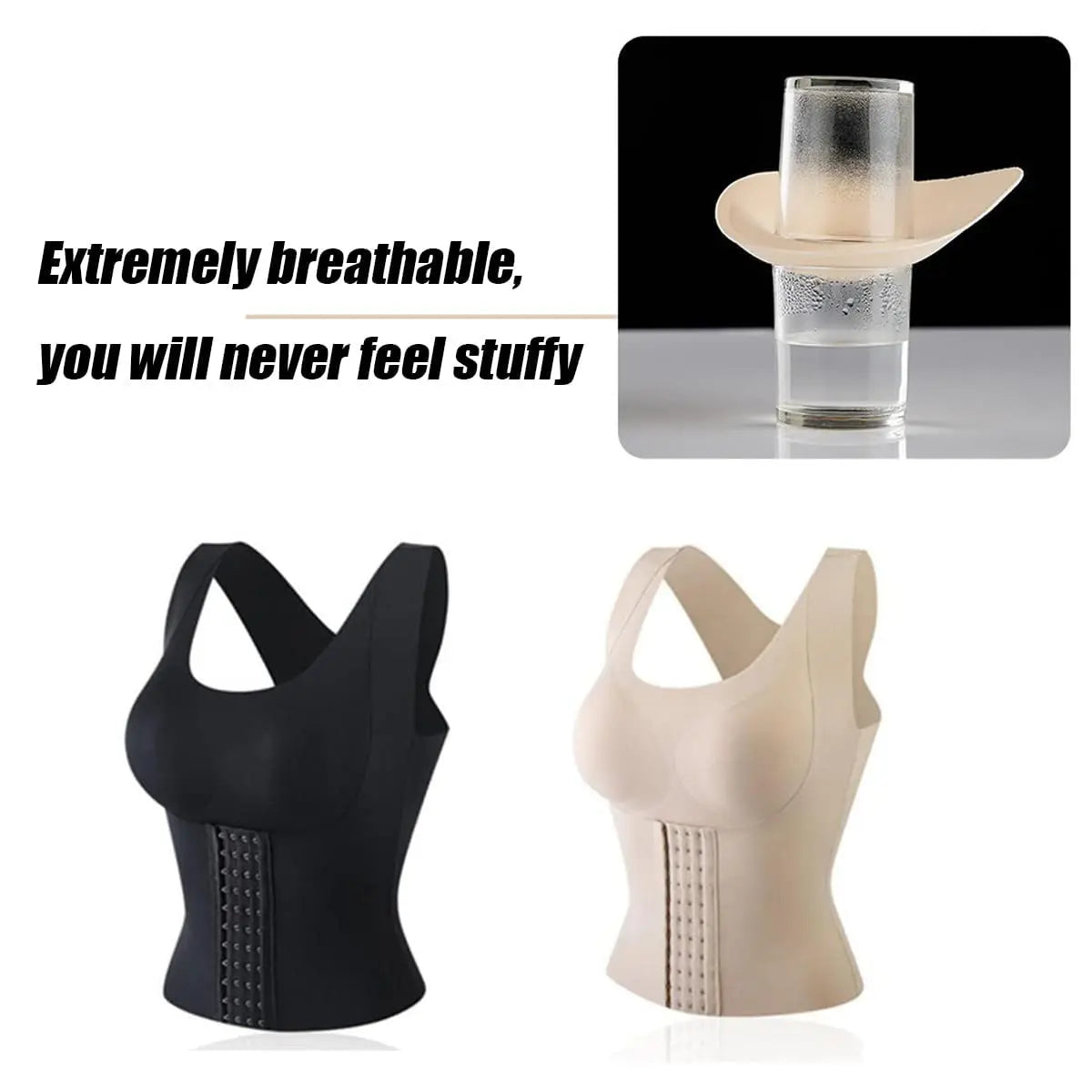 WaistSculpt Push-up Bra with Support Design
