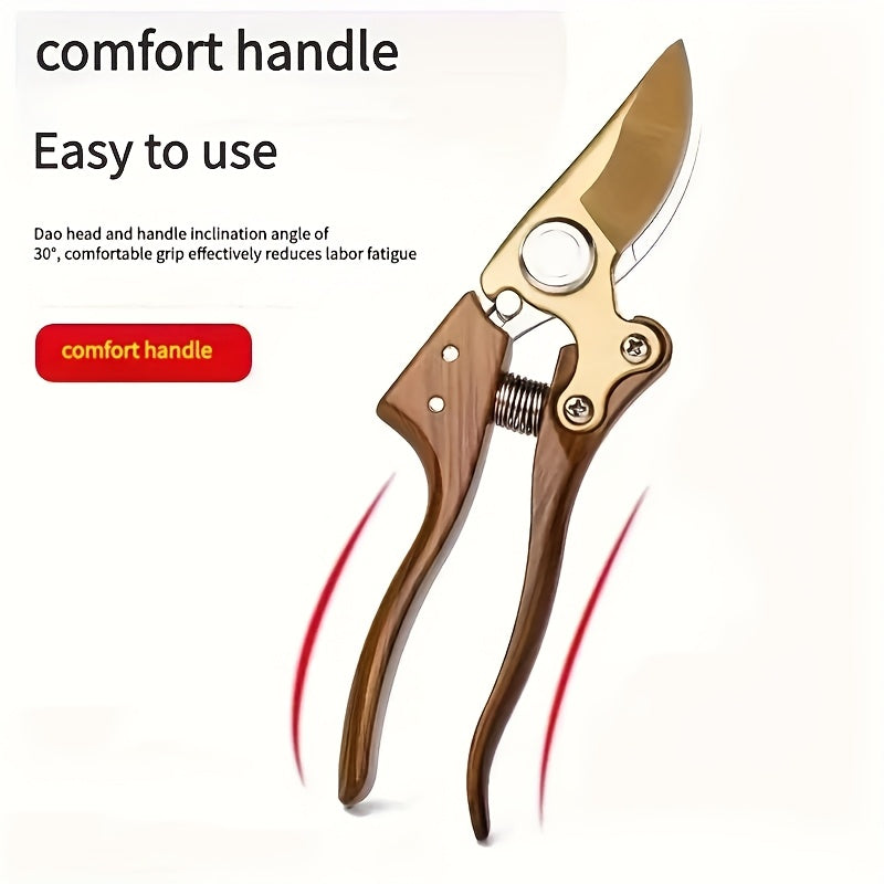 Ergonomic SK5 Garden Shears with Wooden Handle