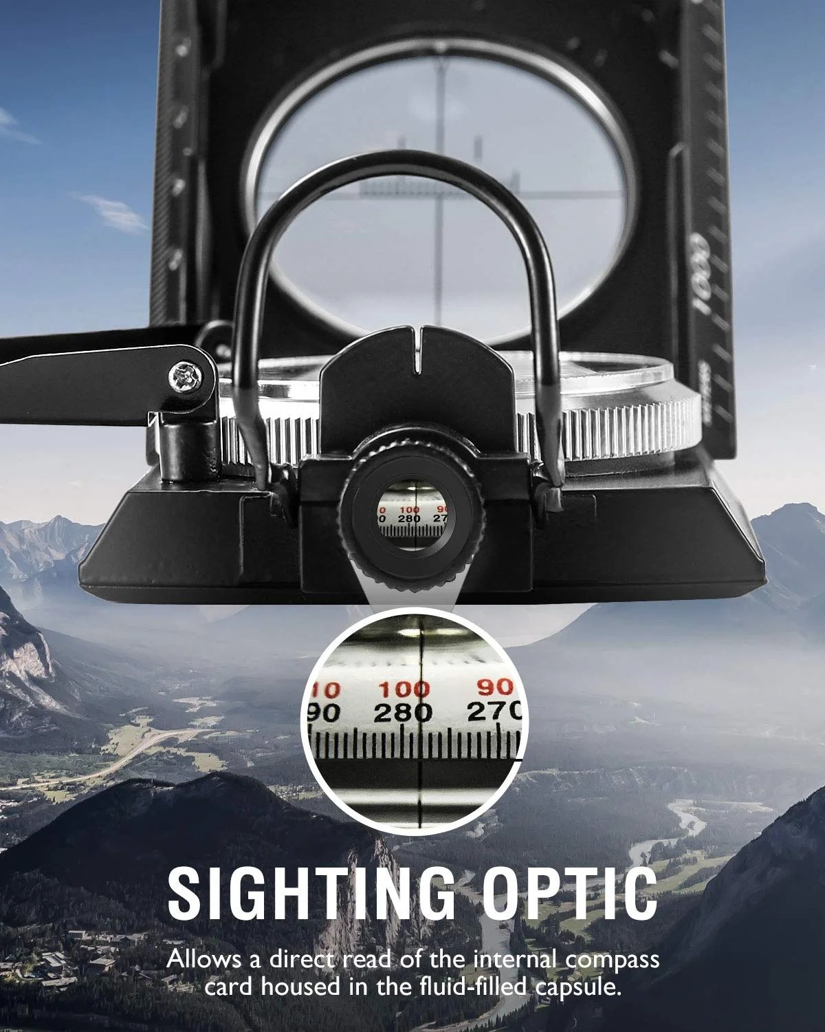 Military Directional Compass with Clinometer