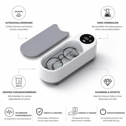 Portable Ultrasound Jewelry Cleaner (450 ml)