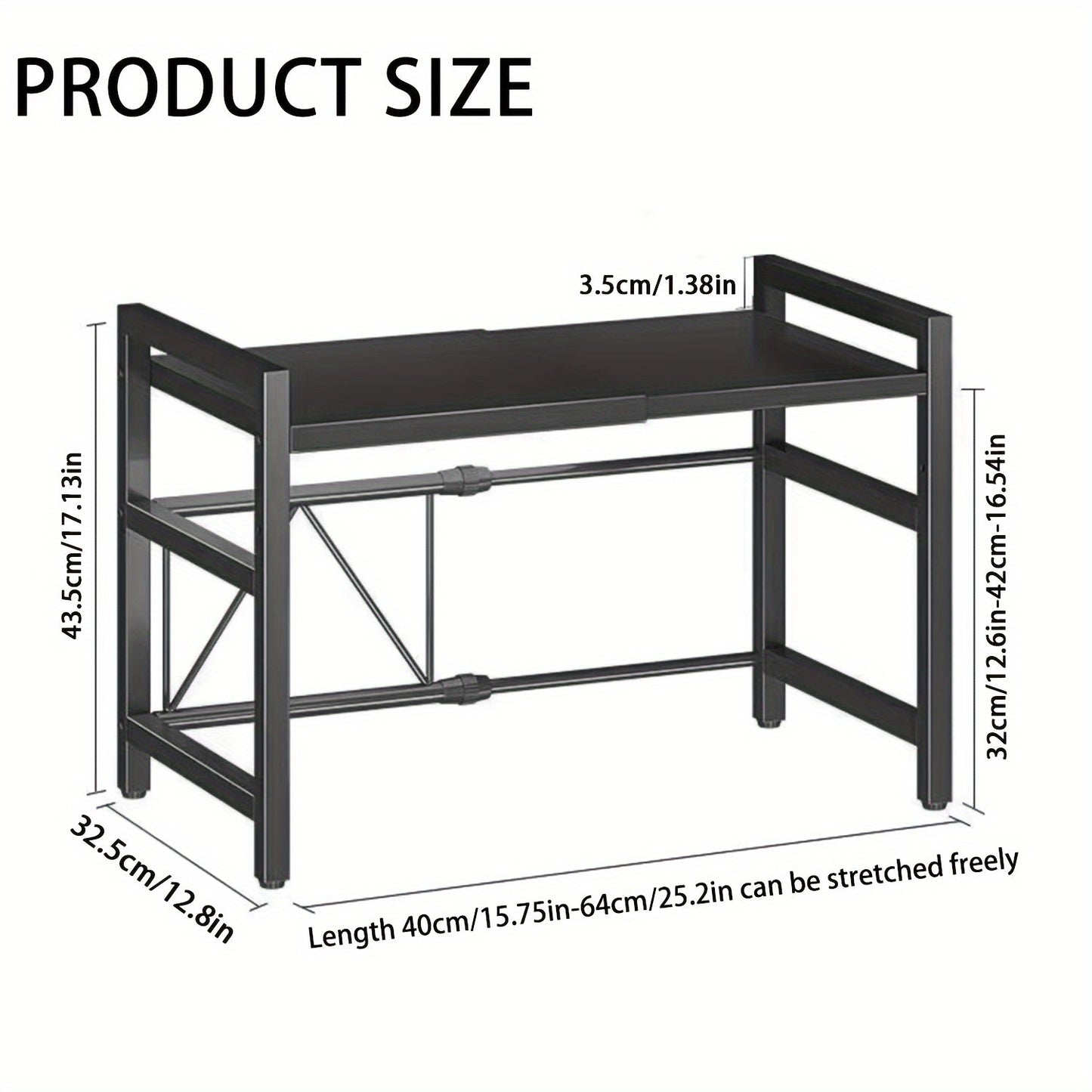 Extendable Microwave Rack 2 Tiers