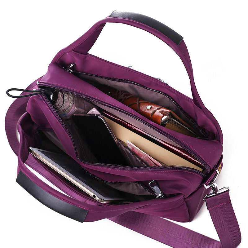 Nylon Crossbody Bag with Anti-Theft Protection
