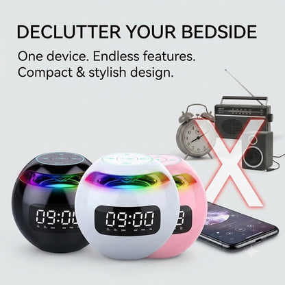 Bluetooth Alarm Clock with LED Display & Speaker