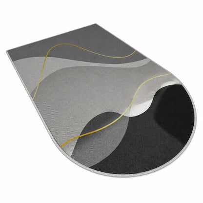 Crease-free, noise-reducing printed floor protection mat for office chairs