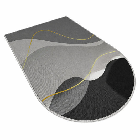Crease-free, noise-reducing printed floor protection mat for office chairs