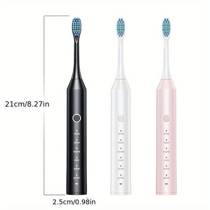 Electric Toothbrush with 6 Cleaning Modes, USB Rechargeable