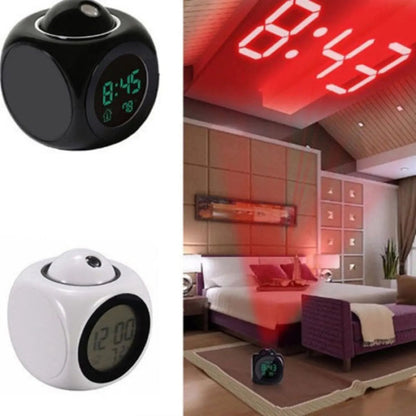 Projection Alarm Clock with LED Time & Temperature