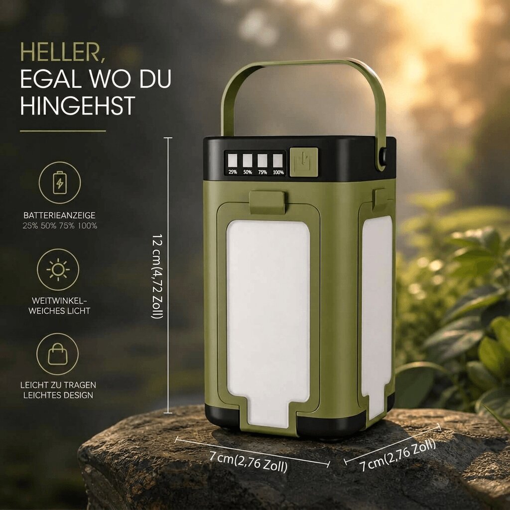 Foldable Solar Camping Lamp with Power Bank