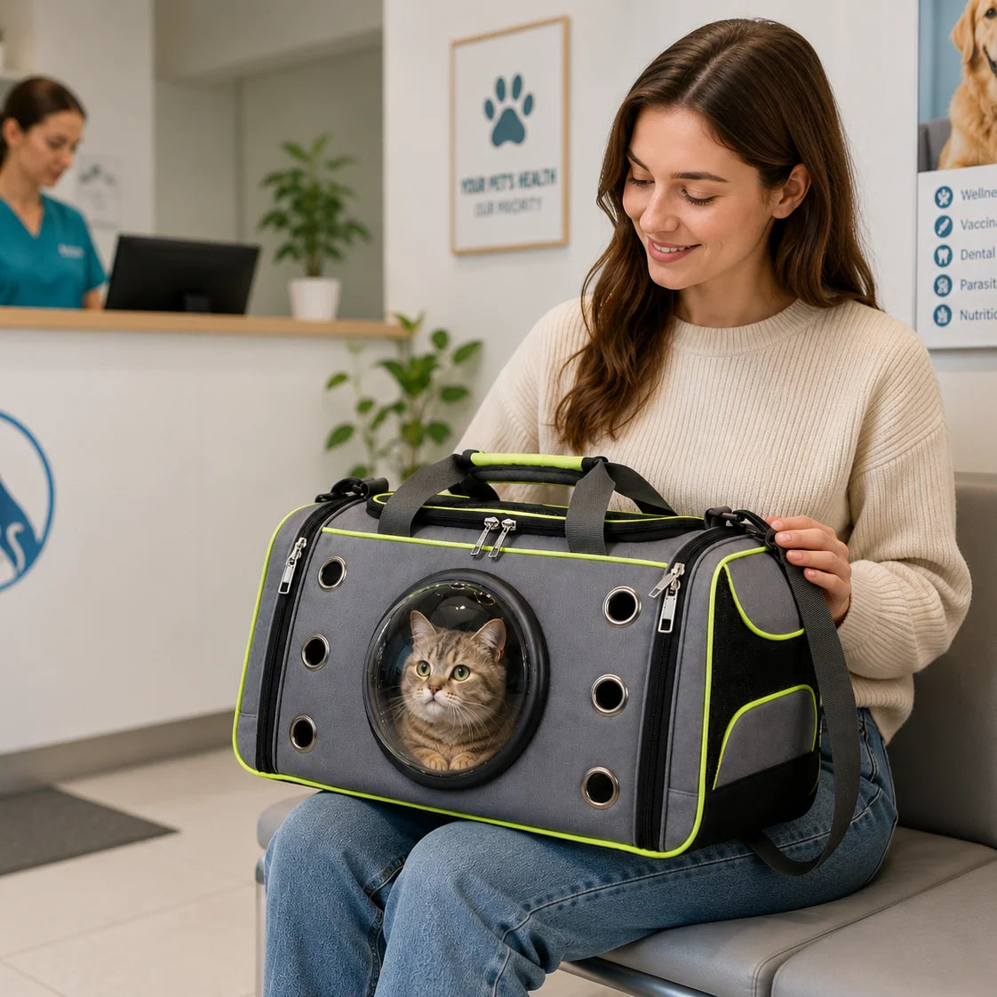 Cat Carrier Bag Breathable with Viewing Window