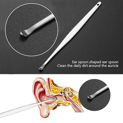 Ear Cleaner Set 6-Piece with Keychain Case