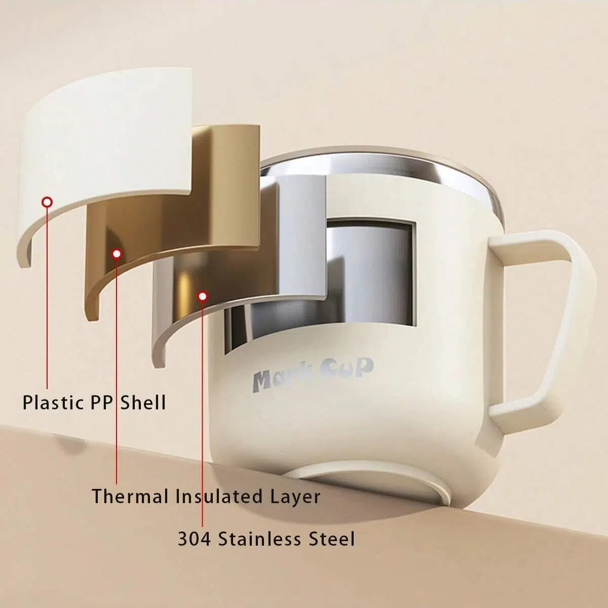 Insulated Stainless Steel Coffee Mug with Lid
