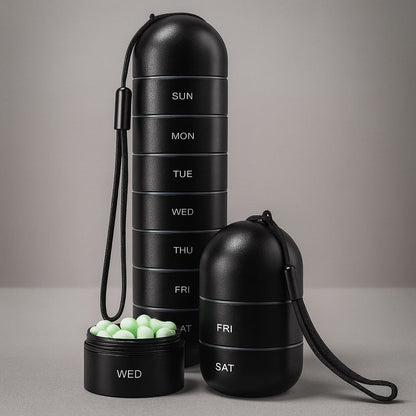 Aluminium Pill Organiser with 7 Compartments